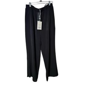 NWT Veiled Women's Black Nashwa Textured Rayon Wide Leg Pants Size XL
